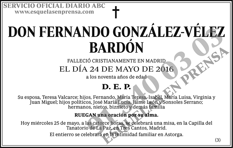 Fernando González-Vélez Bardón
